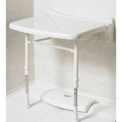 AKW 2000 Series Standard Fold-Up Shower Seat - White