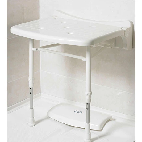 AKW 2000 Series Compact Fold-Up Shower Seat - White 3 AKW 2000 Series Compact Fold-Up Shower Seat - White