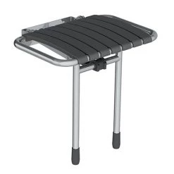 AKW Bama Slatted Fold-Up Shower Seat - Grey