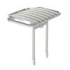 AKW Bama Slatted Fold-Up Shower Seat - White 2 AKW Bama Slatted Fold-Up Shower Seat - White -Shower Trays Shop 02020MW LS P