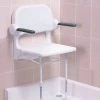 AKW 2000 Series Standard Fold-Up Shower Seat with Grey Arm Pads