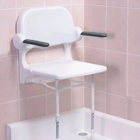 AKW 2000 Series Standard Fold-Up Shower Seat with Grey Arm Pads 3 AKW 2000 Series Standard Fold-Up Shower Seat with Grey Arm Pads