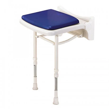 AKW 2000 Series Standard Fold-Up Shower Seat with Pad - Blue 3 AKW 2000 Series Standard Fold-Up Shower Seat with Pad - Blue