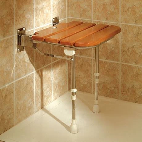 AKW Wooden Slatted Fold-Up Seat with Support Legs 4 AKW Wooden Slatted Fold-Up Seat with Support Legs - Image 2