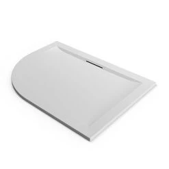 Mira Flight Level Safe 1200 x 900mm RH Anti-Slip White Offset Quadrant Shower Tray