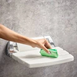 Mira Folding Wall Mounted Shower Seat - White/Chrome - 2.1536.129 11 Mira Folding Wall Mounted Shower Seat - White/Chrome - 2.1536.129 -Shower Trays Shop 2.1536.129 a4 460