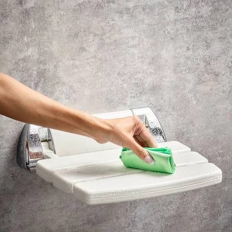 Mira Folding Wall Mounted Shower Seat - White/Chrome - 2.1536.129 7 Mira Folding Wall Mounted Shower Seat - White/Chrome - 2.1536.129 - Image 5