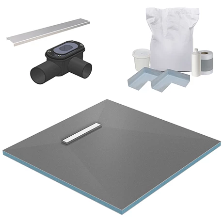 300 Linear 1000 x 1000 Wet Room Walk In Square Tray Former Kit (End Waste) 3 300 Linear 1000 x 1000 Wet Room Walk In Square Tray Former Kit (End Waste)
