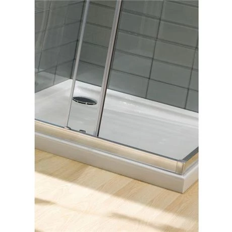 Crosswater - Square Low Profile Acrylic Shower Tray with Waste - 5 Size Options 4 Crosswater - Square Low Profile Acrylic Shower Tray with Waste - 5 Size Options - Image 2