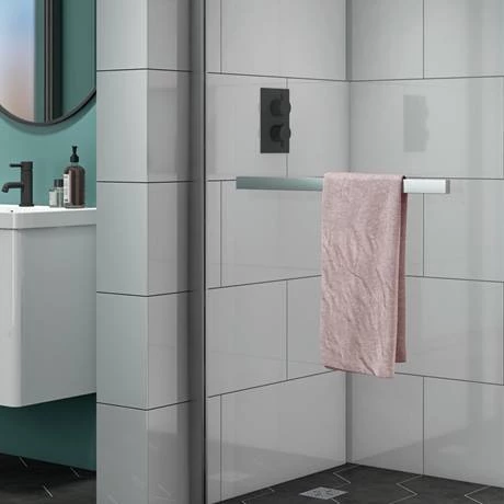 Matrix 10mm Glass Wetroom Screen (850 x 1900mm) inc. Chrome Retaining Arm 4 Matrix 10mm Glass Wetroom Screen (850 x 1900mm) inc. Chrome Retaining Arm - Image 2