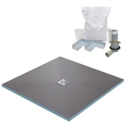 900 x 900 Wet Room Walk In Square Tray Former Kit (Centre Waste)