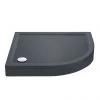 Aurora RH Slate Effect Stone Offset Quadrant Shower Tray + Riser Kit -Shower Trays Shop A711KIT p