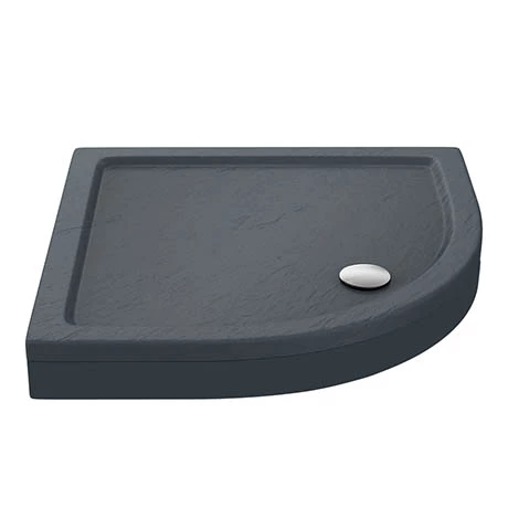 Aurora Slate Effect Stone Quadrant Shower Tray + Riser Kit 3 Aurora Slate Effect Stone Quadrant Shower Tray + Riser Kit