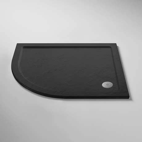 Aurora LH Slate Effect Stone Offset Quadrant Shower Tray 5 Aurora LH Slate Effect Stone Offset Quadrant Shower Tray - Image 3