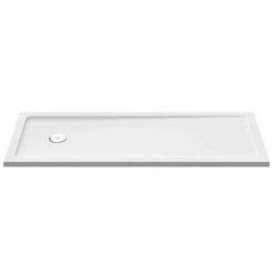 Arezzo 1700 x 700 Bath Replacement Wet Room (1000mm Brushed Brass Fluted Glass Screen w. Tray) -Shower Trays Shop AZBBF17BRWR d2 460