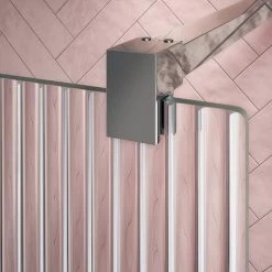 Arezzo 1700 x 700 Bath Replacement Wet Room (1000mm Chrome Fluted Glass Screen w. Tray) -Shower Trays Shop AZCHF17BRWR d4 460