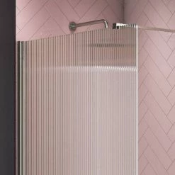 Arezzo 1400 x 900 Fluted Glass Chrome Walk In Enclosure (inc. Main Screen, Side Panel + Tray) 10 Arezzo 1400 x 900 Fluted Glass Chrome Walk In Enclosure (inc. Main Screen, Side Panel + Tray) -Shower Trays Shop AZFCHB149E d2 460
