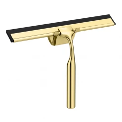 Arezzo Polished Gold Shower Squeegee + Holder