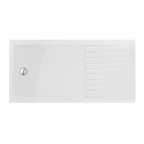 Arezzo 1600 x 800 Grey Tinted Glass Wet Room (inc. Screen, Side Panel + Tray) 4 Arezzo 1600 x 800 Grey Tinted Glass Wet Room (inc. Screen, Side Panel + Tray) - Image 2