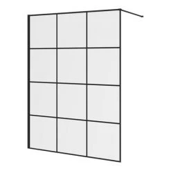 Arezzo 1400 x 800 Matt Black Grid Wet Room (inc. 1400 Screen + Tray) 7 Arezzo 1400 x 800 Matt Black Grid Wet Room (inc. 1400 Screen + Tray) -Shower Trays Shop AZMBG148 d2 460