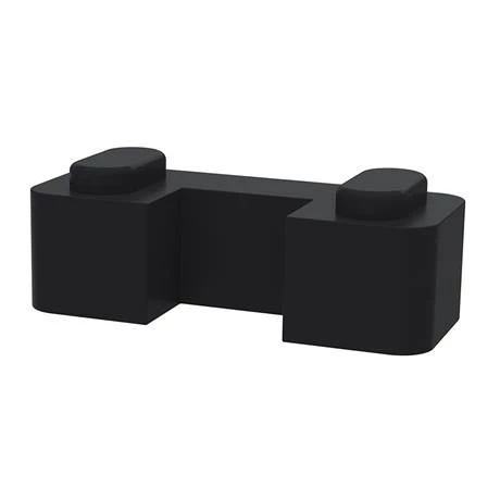 Arezzo Matt Black Wetroom Screen Horseshoe Support Foot 4 Arezzo Matt Black Wetroom Screen Horseshoe Support Foot - Image 2