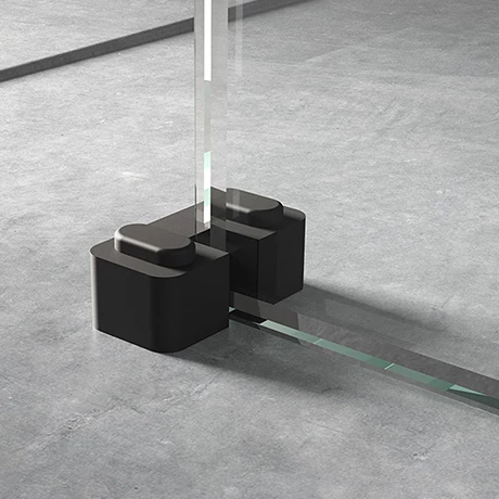 Arezzo Matt Black Wetroom Screen Horseshoe Support Foot 3 Arezzo Matt Black Wetroom Screen Horseshoe Support Foot