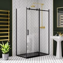 Imperia 1200 x 800mm Black Slate Effect Rectangular Shower Tray + Black Waste 13 Imperia 1200 x 800mm Black Slate Effect Rectangular Shower Tray + Black Waste -Shower Trays Shop BR1208BW d6 460