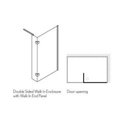 Crosswater Design View Double Sided Walk In Shower Enclosure - 2 Size Options -Shower Trays Shop DESIGNENC d1 460