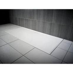 JT Evolved 25mm Rectangular Shower Tray - Matt White -Shower Trays Shop EM1076100 D1 460 2