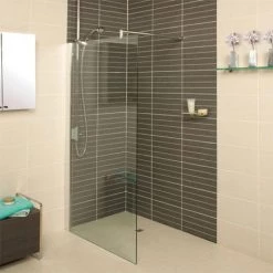 Roman - Embrace Clear Glass Corner Wetroom Panel - Various Size Options
