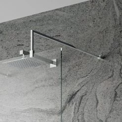 Hudson Reed Chrome Square Fixed Wet Room Support Arm