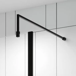 Shower Trays Shop 5 Hudson Reed Matt Black Square Fixed Wet Room Support Arm