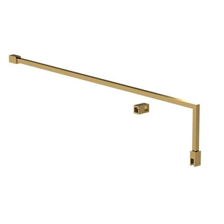 Hudson Reed Brushed Brass Square Fixed Wet Room Support Arm for 8mm Glass 4 Hudson Reed Brushed Brass Square Fixed Wet Room Support Arm for 8mm Glass - Image 2