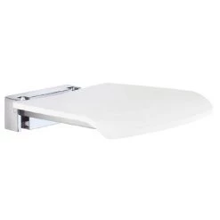Smedbo Living Folding Wall Mounted Shower Seat - White - FK404