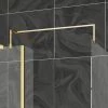 2 x Hudson Reed Brushed Brass Square Fixed Wet Room Support Arms for 8mm Glass