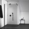Ideal Standard Connect 2 Silk Black 1200mm Wetroom Panel + Straight Bracing Bracket -Shower Trays Shop K9379V3 K9380V3 P