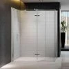 Merlyn 8 Series 1400 x 900mm Walk In Enclosure with Hinged Swivel & End Panel 1 Merlyn 8 Series 1400 x 900mm Walk In Enclosure with Hinged Swivel & End Panel -Shower Trays Shop M8SWS100H PN 2
