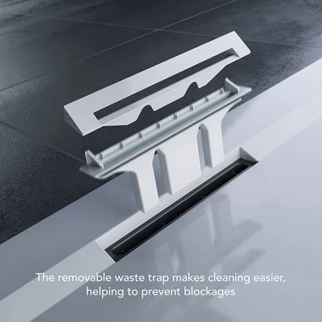 Mira Flight Level Slate Effect Rectangular Shower Tray 4 Mira Flight Level Slate Effect Rectangular Shower Tray - Image 2