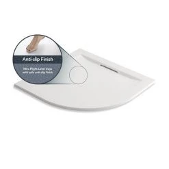 Mira Flight Level Safe 900 x 900mm Anti-Slip White Quadrant Shower Tray 12 Mira Flight Level Safe 900 x 900mm Anti-Slip White Quadrant Shower Tray -Shower Trays Shop Mira Flight Quad Antislip D1 460 1