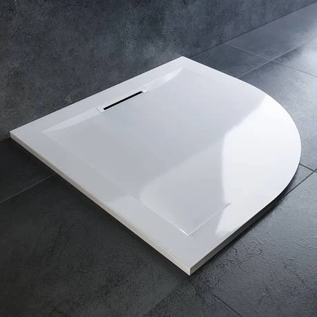 Mira Flight Level 900 x 900mm White Quadrant Shower Tray 7 Mira Flight Level 900 x 900mm White Quadrant Shower Tray - Image 5