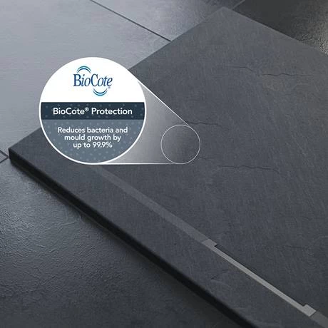 Mira Flight Level Slate Effect Rectangular Shower Tray 6 Mira Flight Level Slate Effect Rectangular Shower Tray - Image 4