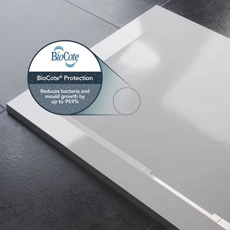 Mira Flight Level Safe Anti-Slip White Square Shower Tray 5 Mira Flight Level Safe Anti-Slip White Square Shower Tray - Image 3