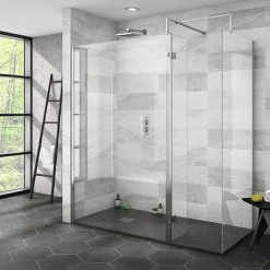 Nova 1700 x 800 Wet Room (inc. Screen, Side Panel + Return Panel with Slate Tray)