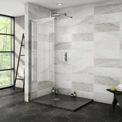 Nova 1200 x 900 Wet Room (700mm Screen + Slate Effect Tray)
