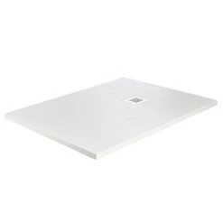 Imperia 1700 x 900mm White Slate Effect Rectangular Shower Tray + White Waste