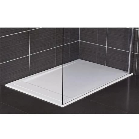 Roman - Infinity 40mm Low Profile Stone Rectangular Shower Tray - Gloss White - Various Size Options 3 Roman - Infinity 40mm Low Profile Stone Rectangular Shower Tray - Gloss White - Various Size Options
