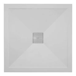Crosswater - Square Low Profile Stone Resin Shower Tray & Waste - 2 Size Options