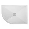 Crosswater - Offset Quadrant Low Profile Stone Resin Shower Tray & Waste - Left Hand - 3 Size Options -Shower Trays Shop SLQ81000L P