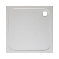 Crosswater Square 45mm Low Level Stone Resin Shower Tray with Waste - Various Size Options