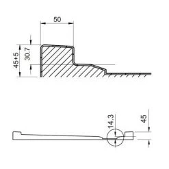 Crosswater Offset Quadrant 45mm Low Level Stone Resin Shower Tray with Waste - Right Hand - Various Size Options 8 Crosswater Offset Quadrant 45mm Low Level Stone Resin Shower Tray with Waste - Right Hand - Various Size Options -Shower Trays Shop SR0R81000W D2 460 2